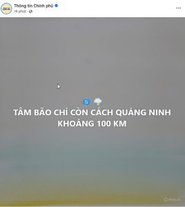 CẤP BÁO: TÂM BÃO CHỈ CÒN CÁCH QUẢNG NINH KHOẢNG 100 KM, SỨC GIÓ MẠNH CẤP 9-10
