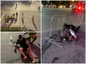 Hai thiếu niên lao xe máy ‘thông chốt’, tông thẳng vào chiến sĩ CSCĐ