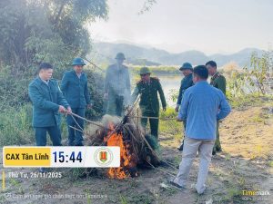 Tân Lĩnh mạnh tay chặn nạn săn bắt chim di cư: Tiêu hủy hơn 30 tấm lưới và hàng loạt thiết bị bẫy chim