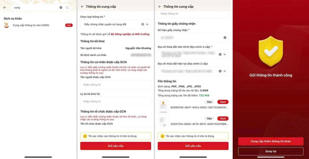 Người dân có thể nộp sổ đỏ trực tuyến ngay trên ứng dụng VNeID